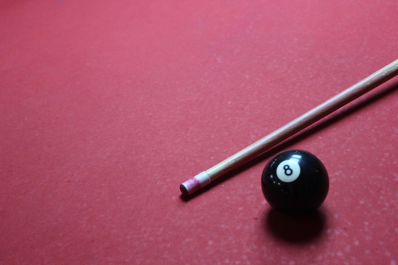 Professional pool game in action at completed project